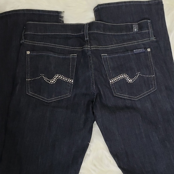 New 7 for all mankind crystal bootcut Jean's sz 28 - Picture 2 of 4